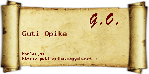 Guti Opika névjegykártya